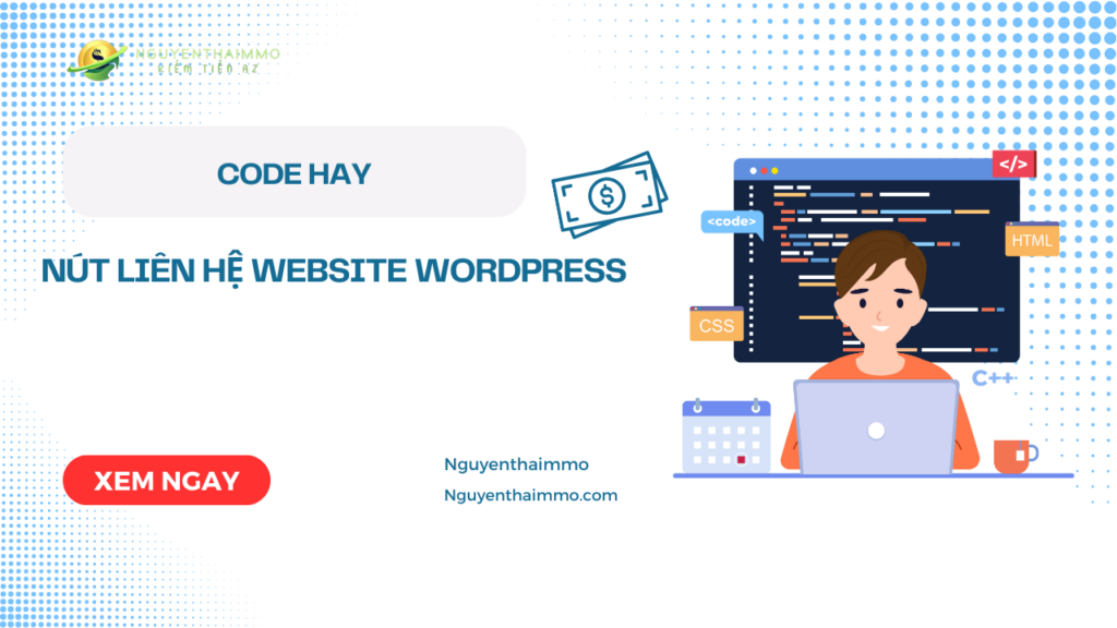 Code nút liên hệ website wordpress