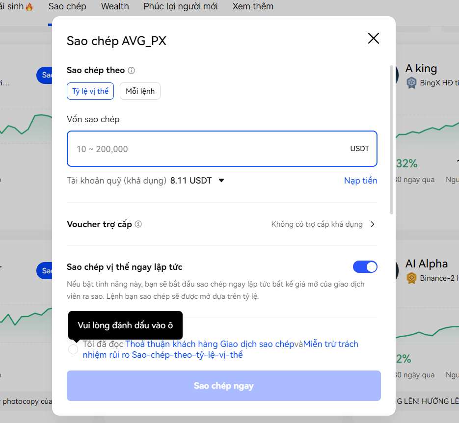 Kiếm Tiền Thụ Động Với Copy Trade Sàn Bingx 100$ Tháng