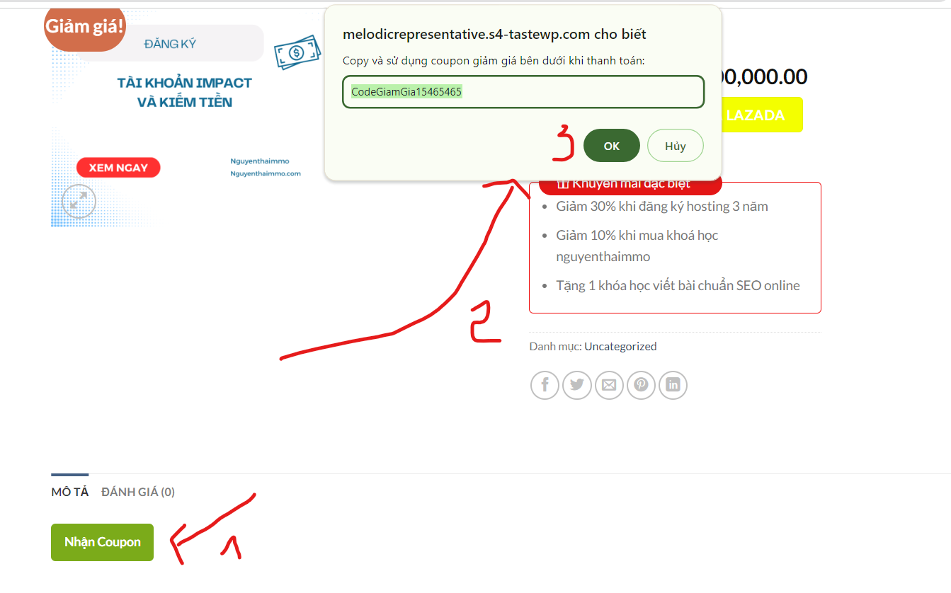 Cách Tạo Nút Affiliates Cho Website