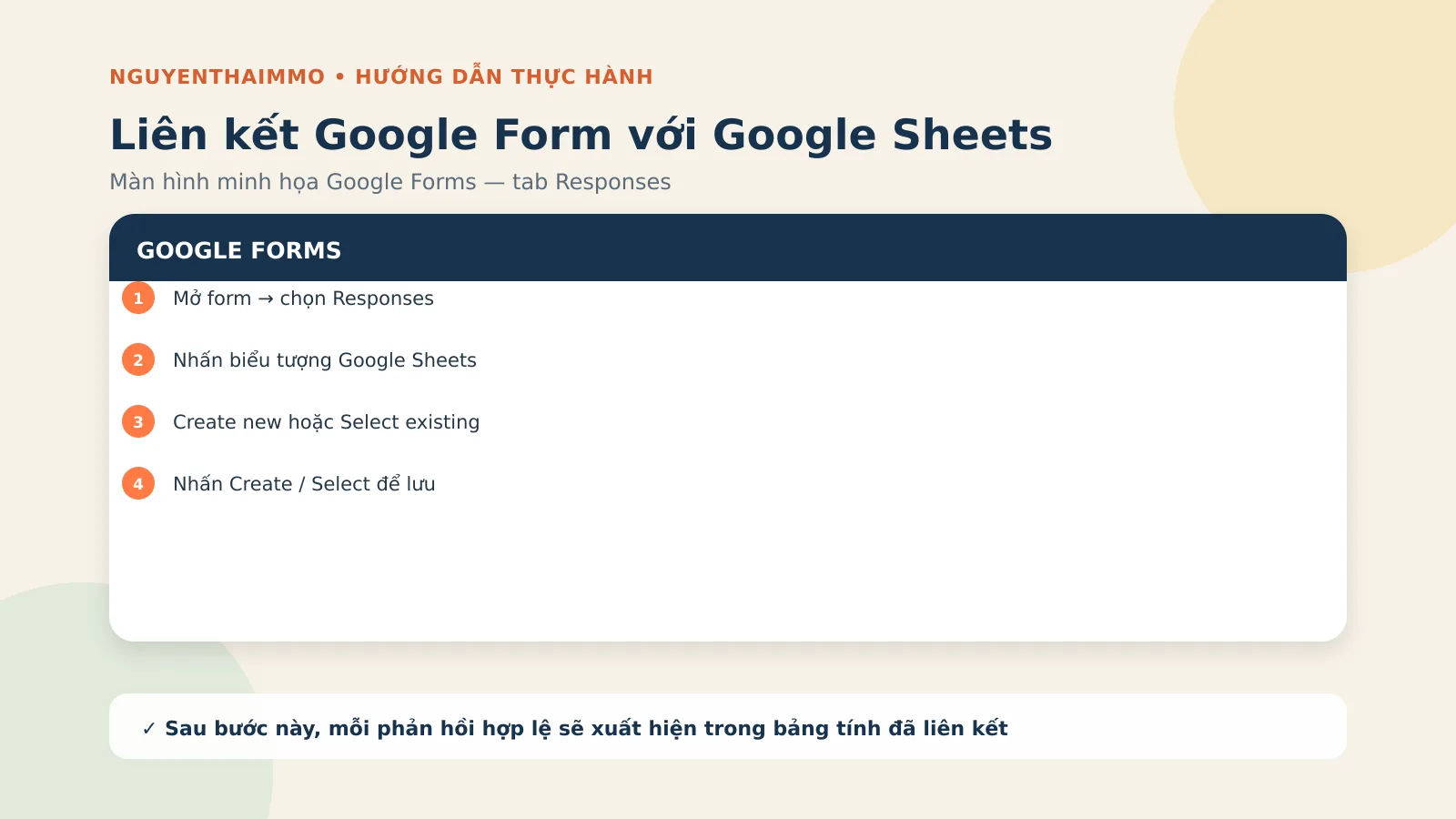 Gửi Dữ Liệu Contact Form 7 Về Google Sheets Không Plugin 3 Liên kết Google Form với Google Sheets tại tab Responses
