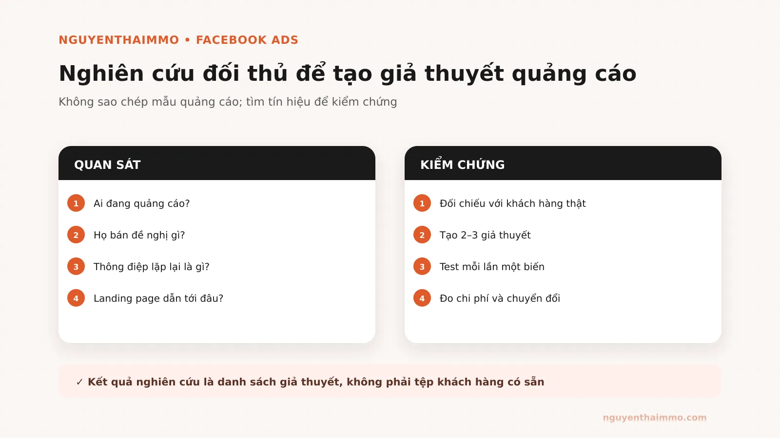 Cách Nghiên Cứu Đối Thủ Để Chạy Facebook Ads 2 Khung nghiên cứu đối thủ để chạy quảng cáo Facebook — NguyenThaiMMO