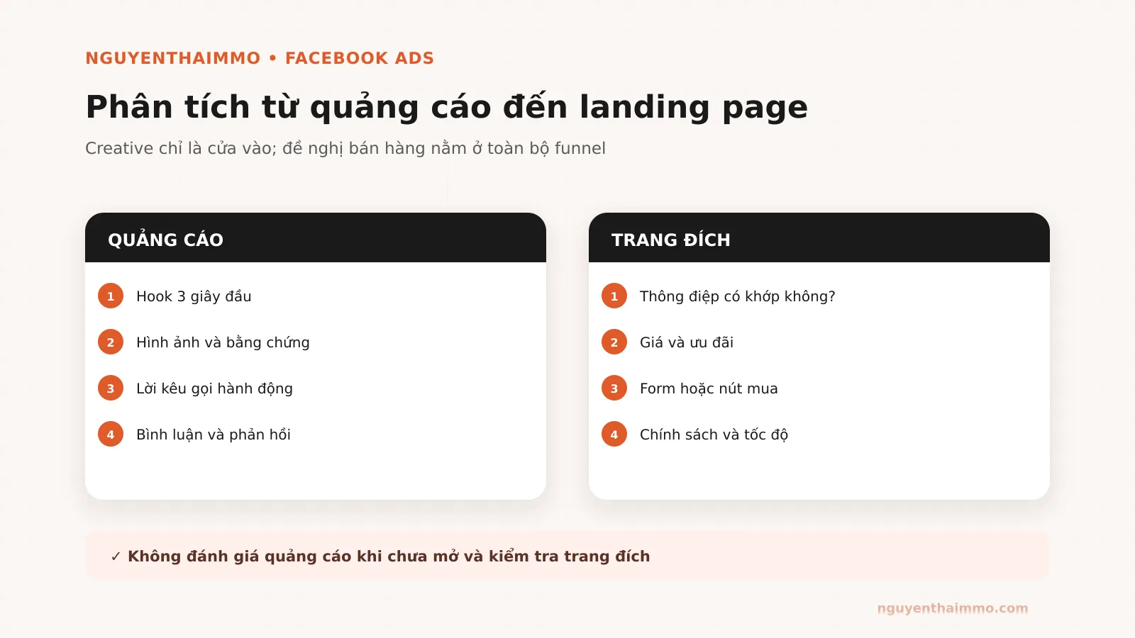 Cách Nghiên Cứu Đối Thủ Để Chạy Facebook Ads 5 Phân tích quảng cáo và landing page của đối thủ — NguyenThaiMMO