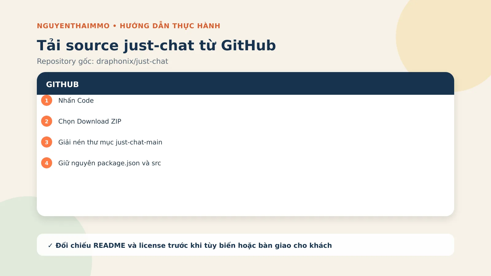 Tạo Chatbot AI WordPress Với n8n Và Cách Kiếm Tiền 2 Cách tải source just-chat từ GitHub draphonix