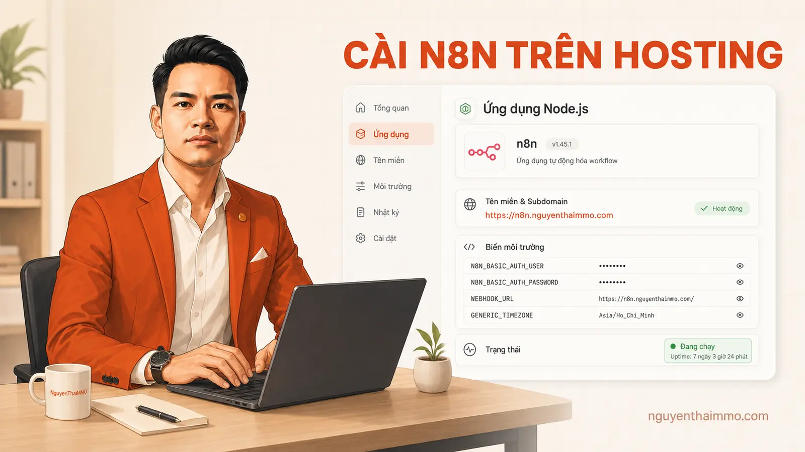 Hướng dẫn cài N8N trên hosting — NguyenThaiMMO