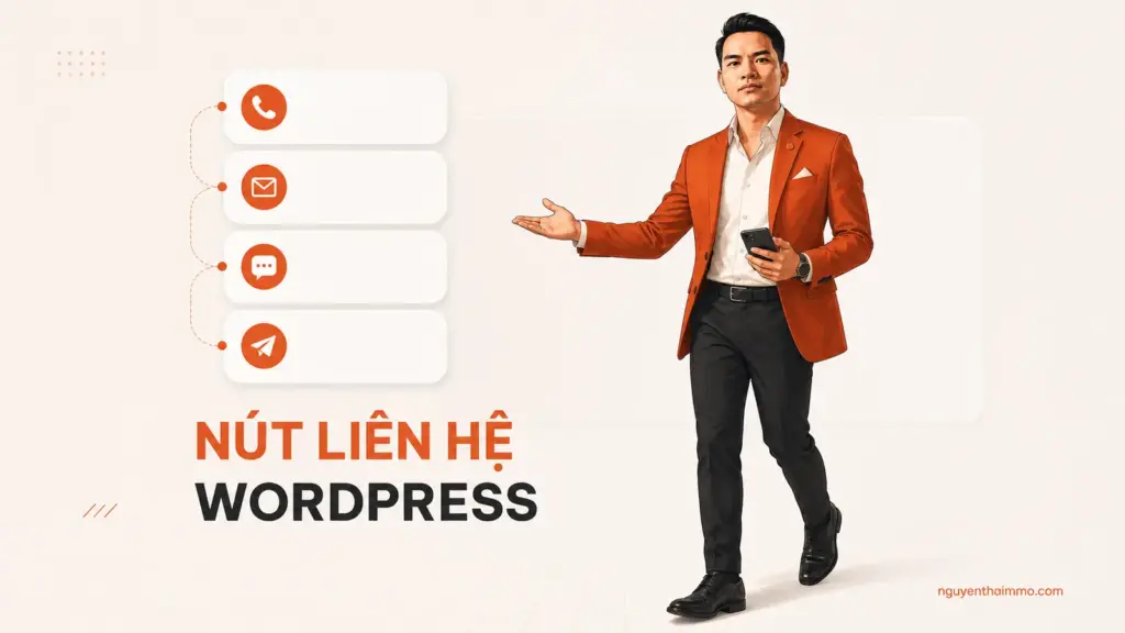 Code nút liên hệ WordPress: Chèn HTML và CSS từng bước 4 Code nút liên hệ cho website WordPress — NguyenThaiMMO