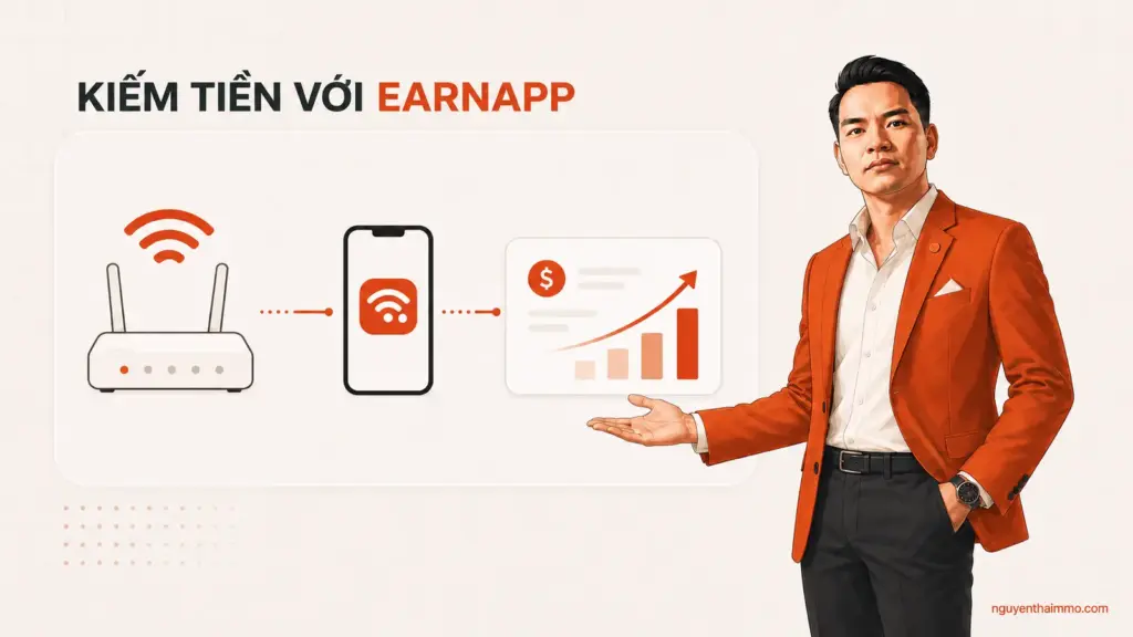 Cách kiếm tiền với EarnApp 2026: Cài đặt và rút tiền 1 Cách kiếm tiền với EarnApp bằng chia sẻ băng thông — NguyenThaiMMO