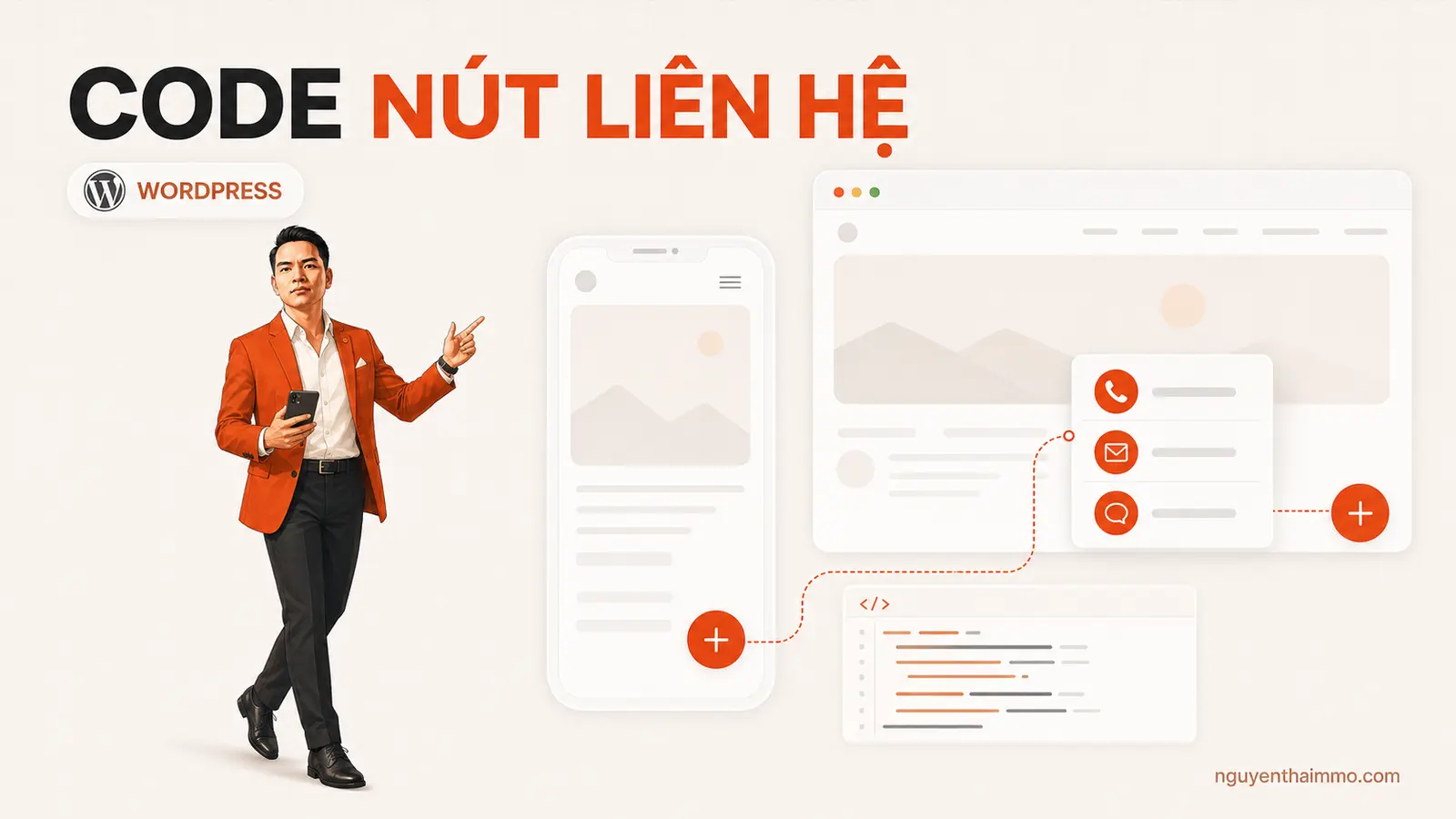 Code nút liên hệ cho website WordPress — NguyenThaiMMO