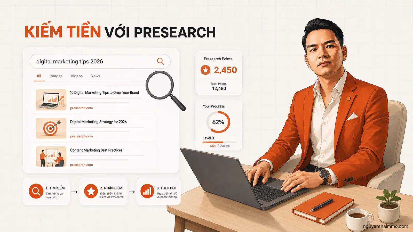 Cách kiếm tiền miễn phí với Presearch 11 Cách kiếm tiền miễn phí với Presearch — NguyenThaiMMO
