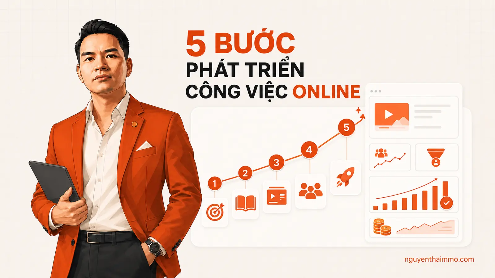 Chiến Lược 5 Bước Phát Triển Công Việc Online 15 Cover chiến lược 5 bước phát triển công việc online — NguyenThaiMMO