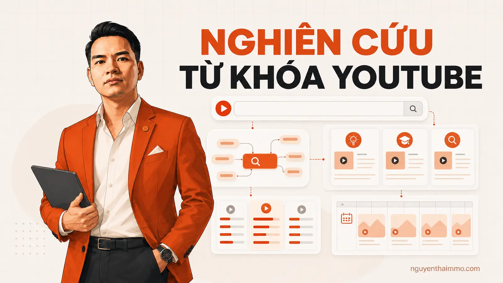Cover cách nghiên cứu từ khóa hiệu quả trên YouTube — NguyenThaiMMO