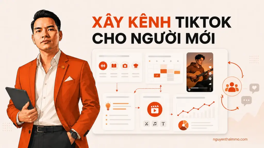 Cover xây kênh TikTok cho người mới — NguyenThaiMMO