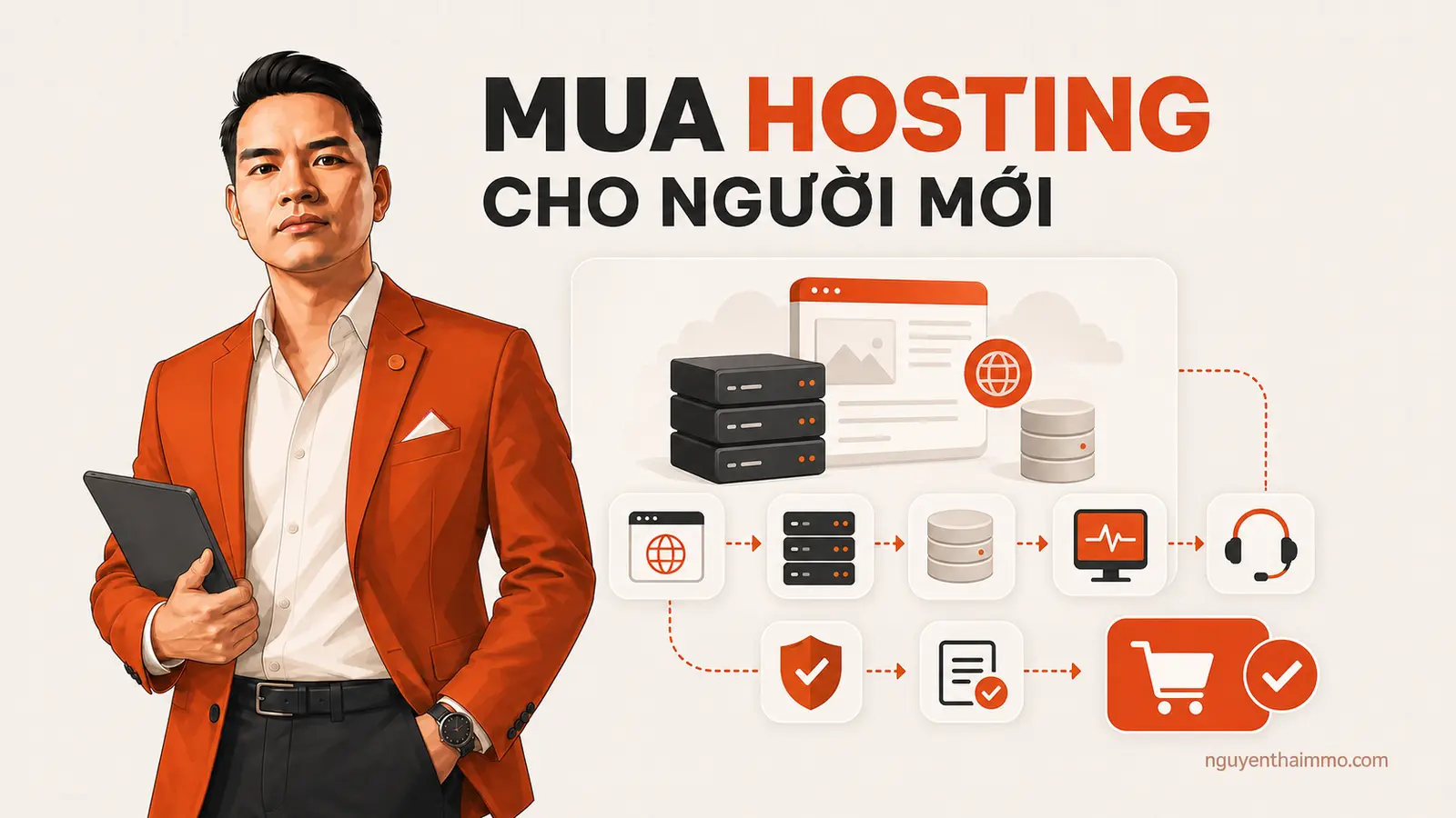 Hướng dẫn mua hosting cho người mới từ A – Z 8 Cover hướng dẫn mua hosting cho người mới — NguyenThaiMMO