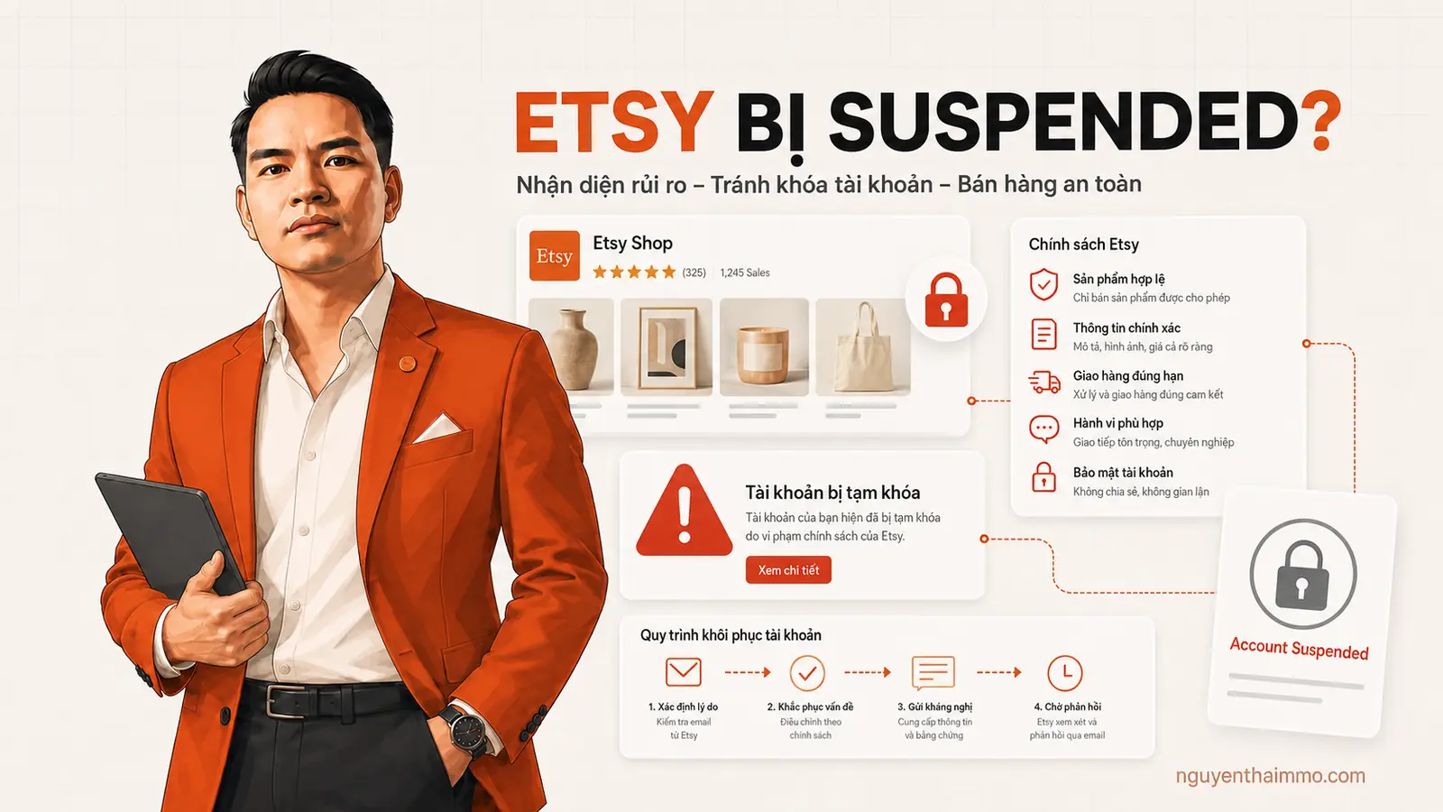 Những lý do khiến tài khoản Etsy bị suspended 2 Những lý do khiến tài khoản Etsy bị suspended và cách phòng tránh — NguyenThaiMMO
