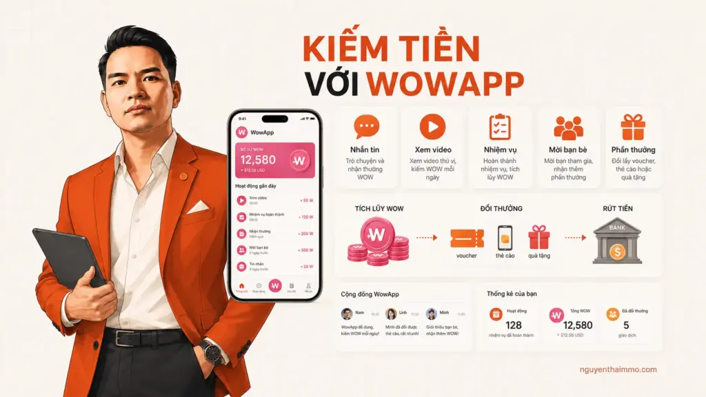 Wowapp là gì ? Kiếm tiền với Wowapp 10 WowApp là gì và cách kiếm tiền với WowApp — NguyenThaiMMO