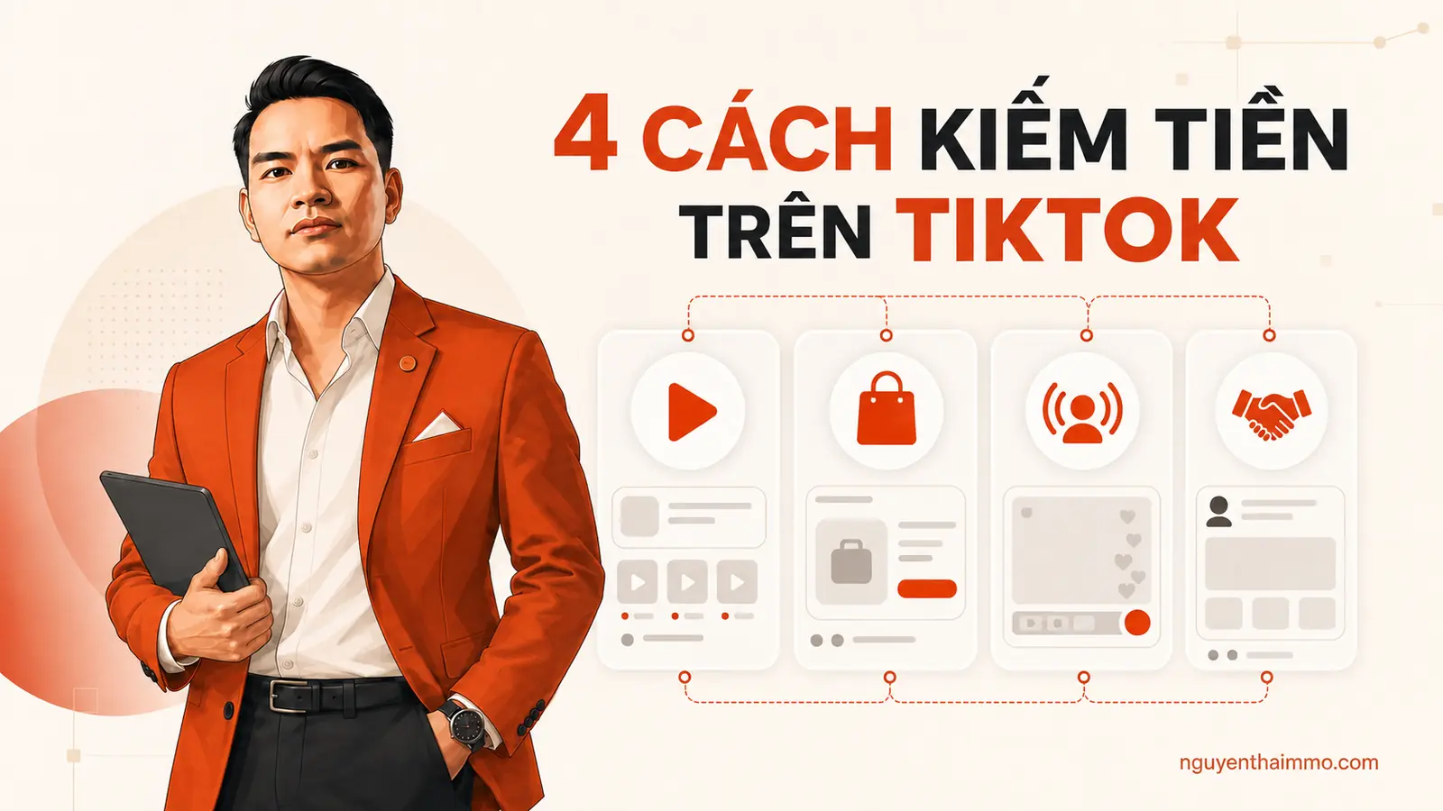 Bốn cách kiếm tiền trên TikTok dành cho người mới — NguyenThaiMMO