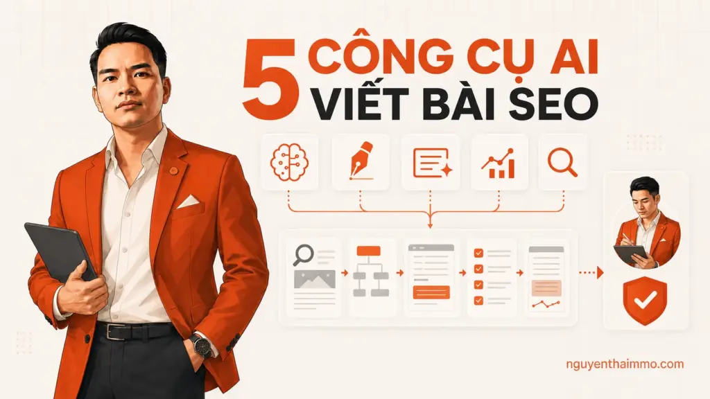 5 công cụ viết bài bằng AI hỗ trợ SEO: Cách chọn và kiểm tra 8 Năm công cụ AI hỗ trợ viết và tối ưu bài SEO — NguyenThaiMMO