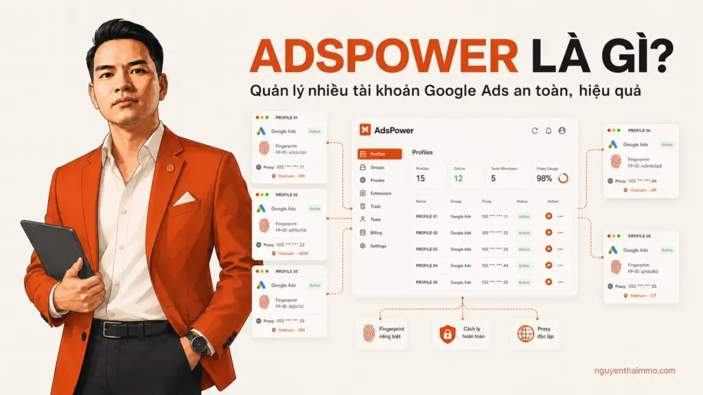 AdsPower và cách quản lý nhiều tài khoản Google Ads an toàn — NguyenThaiMMO