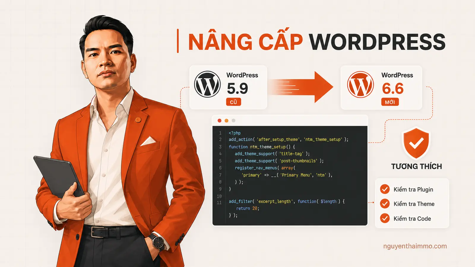 Những đoạn code cần biết khi nâng cấp WordPress — NguyenThaiMMO