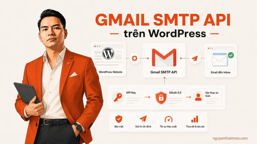 Cấu hình Gmail SMTP API trên WordPress để gửi email ổn định — NguyenThaiMMO
