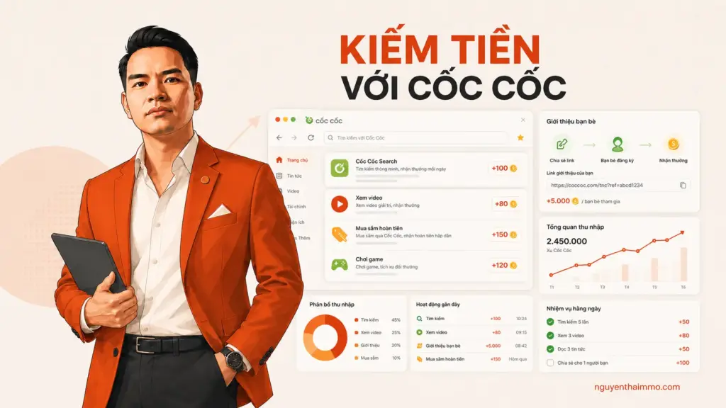 Cách kiếm tiền với trình duyệt cốc cốc 1 Các cách kiếm tiền với trình duyệt Cốc Cốc — NguyenThaiMMO